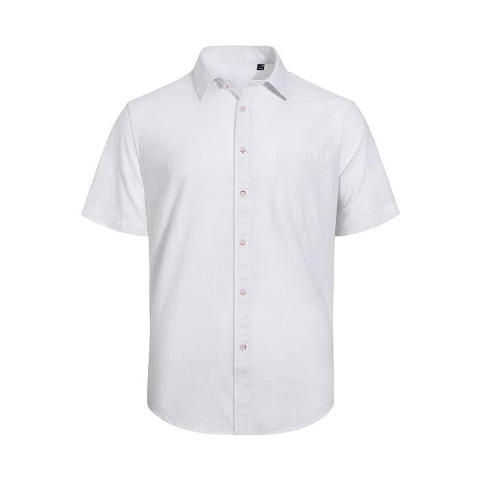 Men's Cotton Linen Short Sleeve Shirts